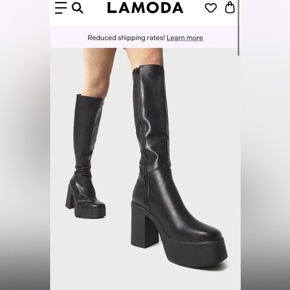 LA MODA SLICK NICS KNEE HIGH BOOTS - Picture 1 of 6